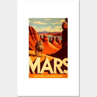 Mars Travel Poster - Explore the Unknown Posters and Art